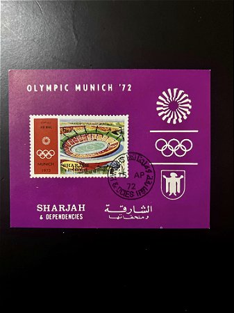 Bloco de Selos de Sharjah - Olympic Munich 72 - ref.619