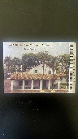 Bloco de Selos do Brasil - Capela de São Miguel Arcanjo - 2004 - Mint - ref.605