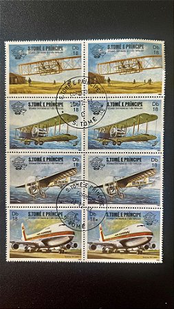 Série de Selos de S.Tomé e Príncipe - Temáticos - Aviões - ref.605