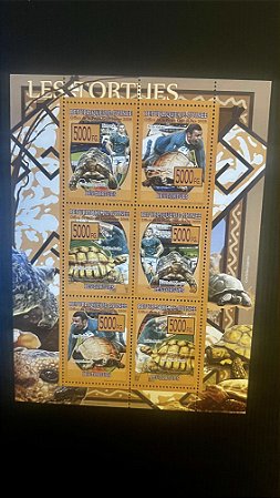 Bloco de Selos Estrangeiros - Republique de Guinee - Les Tortues - Mint - ref.211