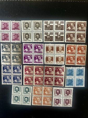 15 Quadras de Selos Regulares d0 Brasil -Hanseniases - Mint - ref.25