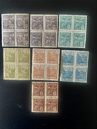 07 Quadras de Selos Regulares do Brasil - novos - ref.27