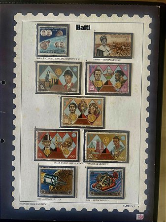 Folha de Album - Selos do Haiti - ref.426