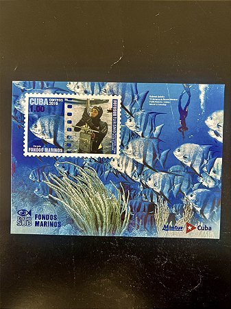 Bloco de Selos Estrangeiros - Fondo Marinos - Cuba - Mint - ref. 233