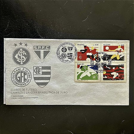 Envelope Comemorativo com Carimbo e Selo - Campeões da Copa do Brasil - 1987 - FDC428 - ref.245