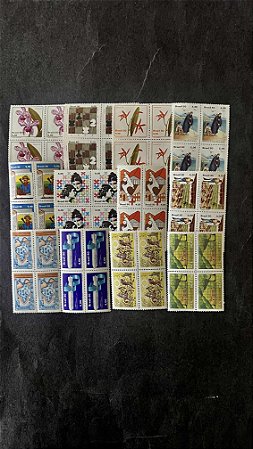 12 Quadras de Selos Comemorativos do Brasil - 1980 - Mint (ref.248)
