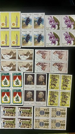 10 Quadras de Selos Comemorativos do Brasil - 1980 - Mint - ref.248