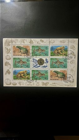 Bloco de Selos Estrangeiros - Anfibios - DPR Korea - ref.251