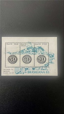 Bloco de Selos do Brasil - Brasiliana 83 - Mint - ref.280