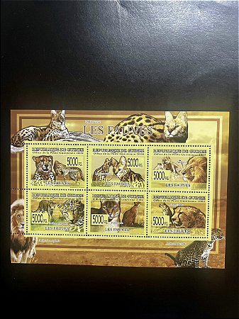 Bloco de Selos Estrangeiros - Republique de Guinee - Les Fauves - Mint - ref.283