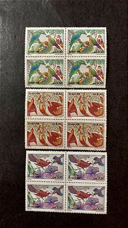 Quadras de Selos Brasil - Natal 86 - Passaros - 1986 - Mint
