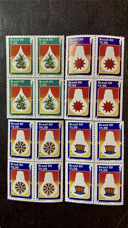 Quadra de Selos Brasil - Alternativas Energéticas - 1980 - Mint