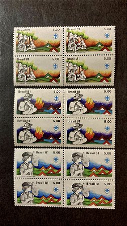 Quadra de Selos Brasil - Jamboree Panamericano em Porto Alegre - 1981 - Mint