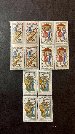 Quadra de Selos Brasil - Lubrapex 82 - Fandango Paranaense - 1982 - Mint