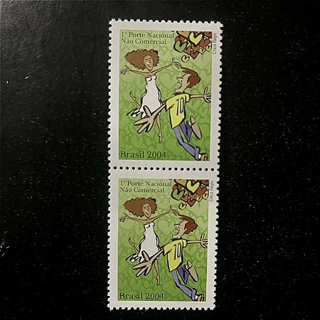 Dupla de Selos Comemorativos do Brasil - Selos Despersonalizados - Romance - 2004 - Mint - ref.322