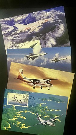 04 Cartao Postal da China - Temática - Aviões - ref.331