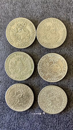 06 Moedas do Brasil - 200 Réis - MCMI - 1901 - Mbc
