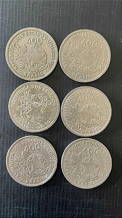 06 Moedas do Brasil - 400 Réis - MCMI - 1901 - Mbc - ref.349