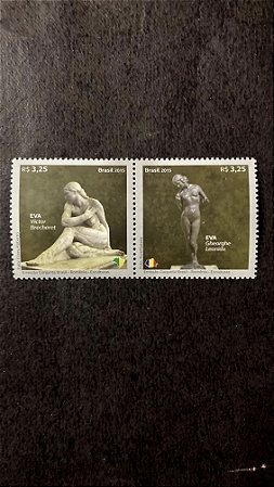 Série de Selos do Brasil - Brasil -  Romenia - Esculturas - Brasil 2015 - Mint