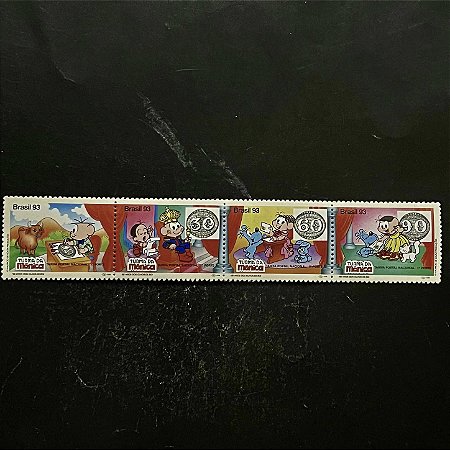Série de Selos Comemorativos do Brasil - Turma da Monica - 150 Anos do Olho de Boi - 1993 - Mint - ref.387