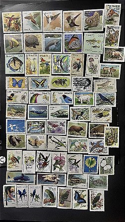 64 Selos Comemorativos do Brasil - Temáticos - Fauna - Mint-ref.645