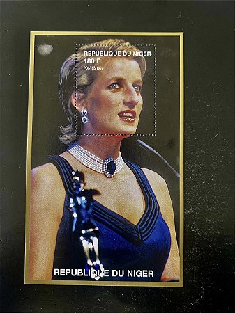 Bloco de Selos Estrangeiros - Princesa Diana - Republica du Niger - Mint-ref.645