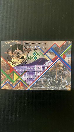 Bloco de Selos do Brasil - Centenario do Teatro Amazonas - 1996 - Mint - ref.425