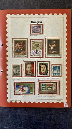 Folha de Album de Selos - Hungria - Com Protetores  (ref.427)