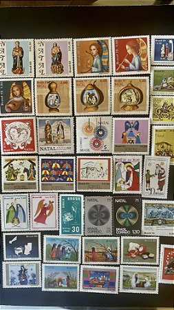 36 Selos Comemorativos do Brasil - Tematicos Natal - Mint - ref.431