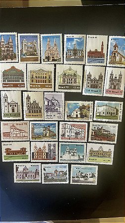27 Selos Comemorativos do Brasil - Temáticos - Prédios Históricos - Mint - ref. 433