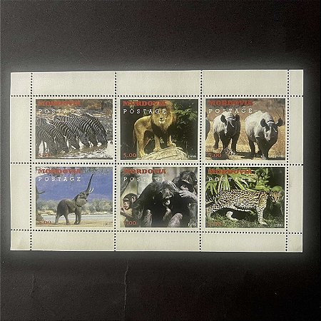 Bloco de Selos da Mordovia - Vida Selvagem - Mint - ref. 433