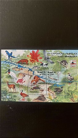 Bloco de Selos do Brasil - XV Exposição Filatélica Luso-Brasileira - 1995 - Mint - ref.446