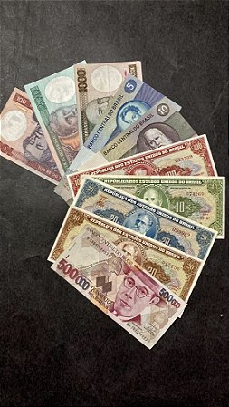 10 Cédulas do Brasil Diferentes - FE  (ref.453)