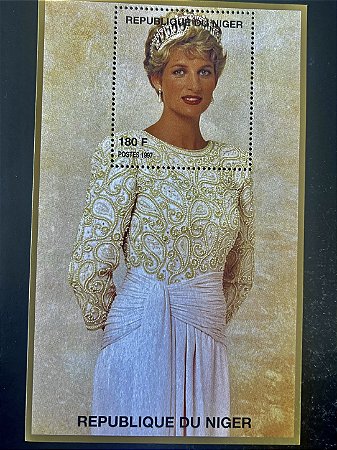 Bloco de Selos Estrangeiros - Princesa Diana - Republique du Niger - Mint - ref.460