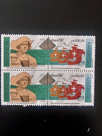 Série de Selos do Brasil - 50 Anos do Descobrimento da America - 1992 - Mint - ref.473