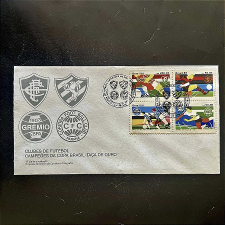 Envelope Comemorativo com Carimbo e Selo - Campeões da Copa do Brasil - 1988 - FDC452 - ref.476
