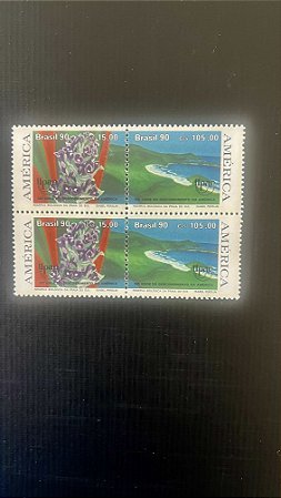 Série de Selos do Brasil - Reserva Biologica da Praia do Sul - 1990 - Mint - ref.479