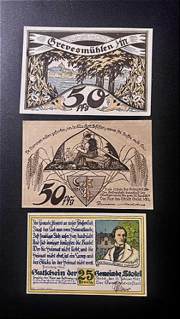 03 Cédulas Notgeld - Diversos - ref.483