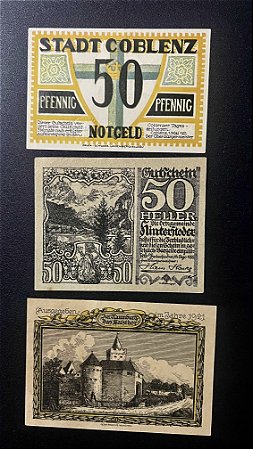 03 Cédulas Notgeld - Diversos (ref.490)