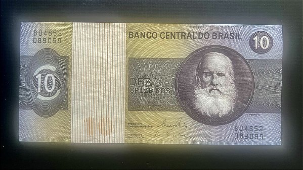 Cedula do Brasil - Dez Cruzeiros - D.Pedro II - FE - ref.492