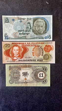 03 Cédulas Estrangeiras - Filipinas - Biafra - Israel - Mbc+   (ref.495)