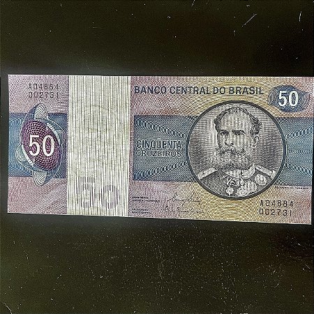 Cédula do Brasil - Cinquenta Cruzeiros - Deodoro da Fonseca - Sob - ref.196