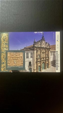 Bloco de Selos do Brasil - Igreja de São Francisco da Bahia - 2017 - Mint - ref.525