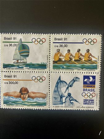 Series de Selos Comemorativos do Brasil - XI Jogos Panamericanos - 1991 - Mint - ref.149