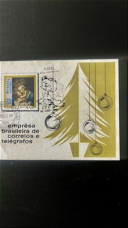 Bloco de Selos do Brasil - Natal 1969 - leves manchas - ref.530