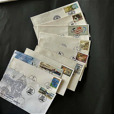 10 Envelopes Comemorativos - Com Carimbo e Selo - 2001 - ref.533