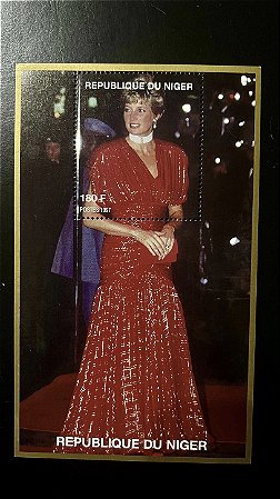 Bloco de Selos Estrangeiros - Princesa Diana - Republique du Niger - Mint - ref. 544