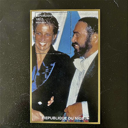 Bloco de Selos Estrangeiros - Princesa Diana - Republique du Niger - Mint - ref. 544