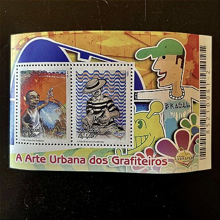 Bloco de Selos Comemorativos do Brasil - A Arte Urbana dos Grafiteiros - 2006 - Mint - ref.553