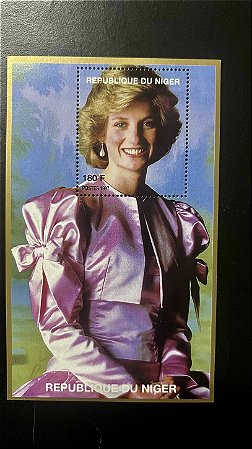 Bloco de Selos Estrangeiros - Princesa Diana - Republique du Niger - Mint - ref.572